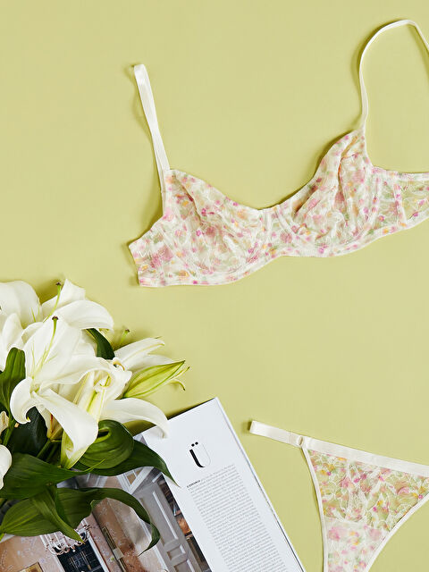 LCW DREAM Wired Non-Padded Floral Lace T-Shirt Bra - S58194Z8-LRA