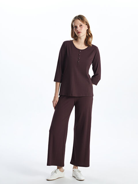 LCWAIKIKI Classic Beli Lastikli Geniş Paça Kadın Pantolon - S58220Z8-HHD