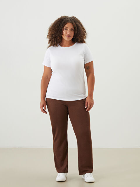 LCWAIKIKI Basic Bisiklet Yaka Kadın Tişört