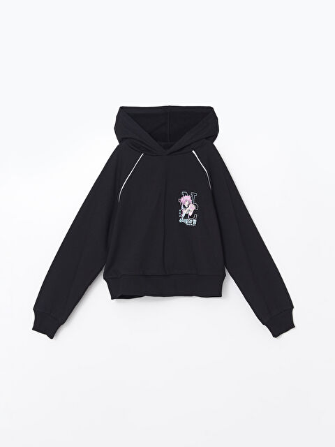 LCW Kids كنزة رياضية للبنات مزودة بغطاء رأس بطبعة أنمي - S58296Z4-CVL