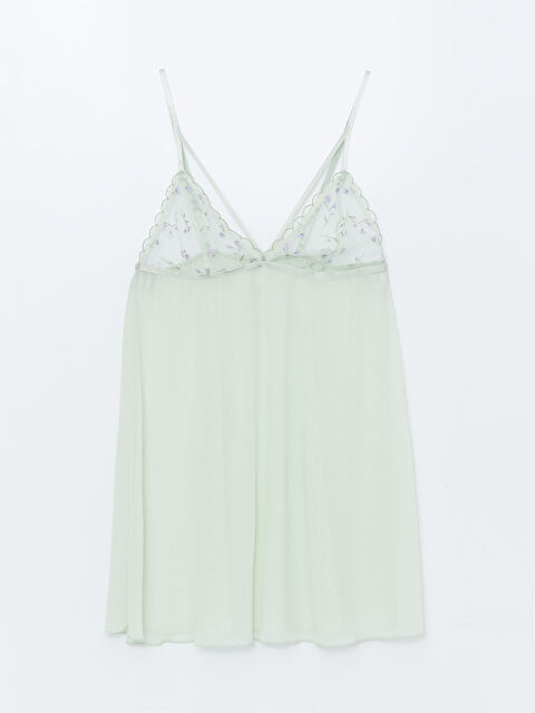 LCW DREAM V Yaka Çiçekli Askılı Babydoll - S58333Z8-FWG