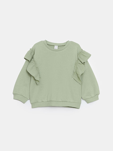 LCW Kids Dukserica sa okruglim izrezom i naborima za devojčice - S58360Z1-FJY