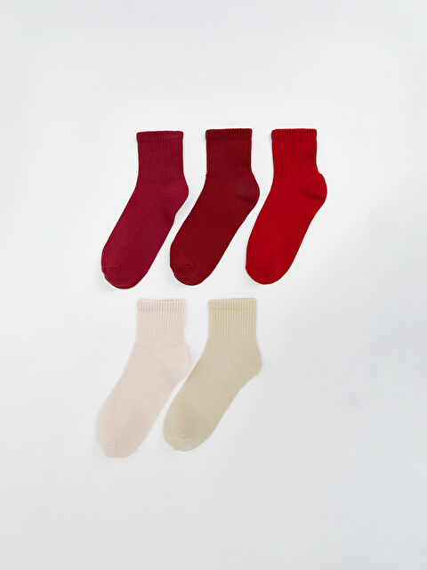 LCW DREAM Kadın Düz Soket Çorap 5'li - S58406Z8-FDP