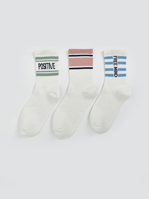 LCW DREAM Desenli Kadın Soket Çorap 3'lü - S58422Z8-FDU