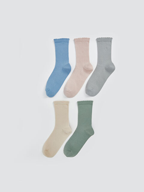 LCW DREAM Kadın Düz Soket Çorap 5'li - S58426Z8-GLL