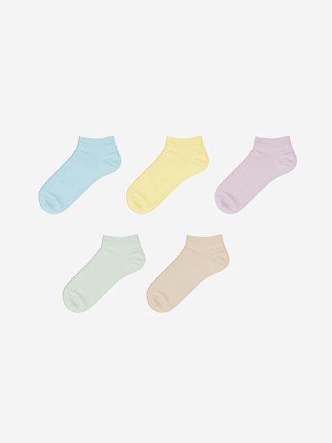 LCW DREAM Kadın Düz Patik Çorap 5'li - S58497Z8-QW4