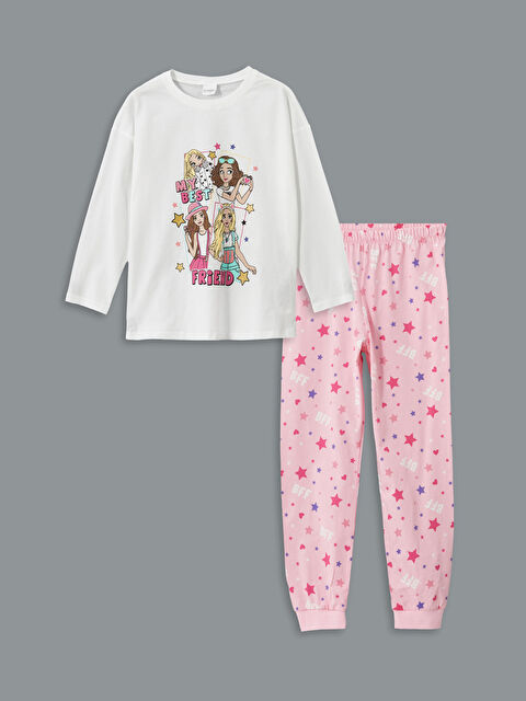 LCW Kids Bisiklet Yaka Kız Çocuk Pijama Takım - S58604Z4-Q6K