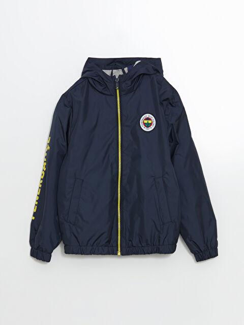 LCW Kids Kapüşonlu Fenerbahçe Baskılı Erkek Çocuk Yağmurluk - S58659Z4-J2Y