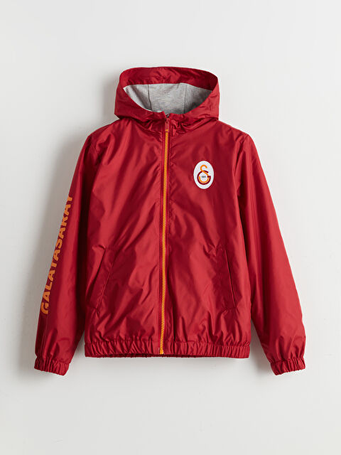 LCW Kids Kapüşonlu Galatasaray Baskılı Erkek Çocuk Yağmurluk - S58663Z4-J4N
