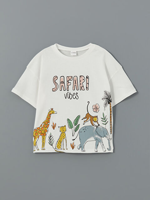 LCW Kids Bisiklet Yaka Kız Çocuk Pijama Üst - S58669Z4-FDU