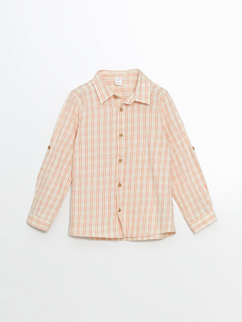 LCW Kids Gabardin Çizgili Erkek Çocuk Gömlek - S58697Z1-LLX
