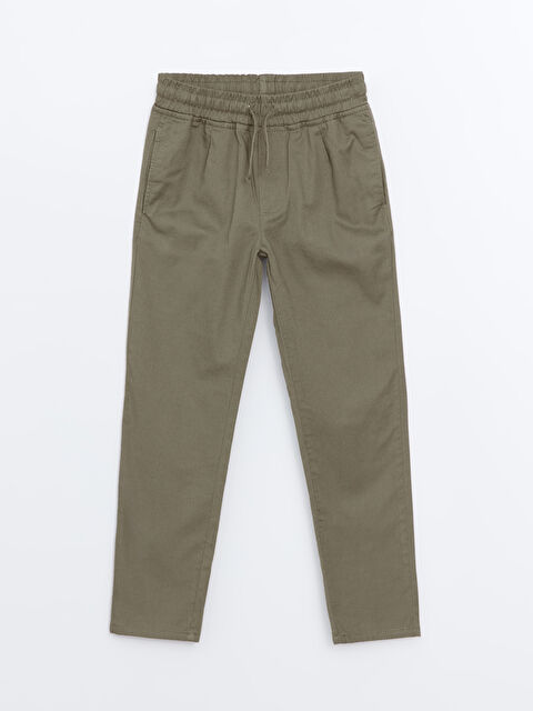 LCW Kids Beli Lastikli Keten Karışımlı Erkek Çocuk Pantolon - S58703Z4-GYP