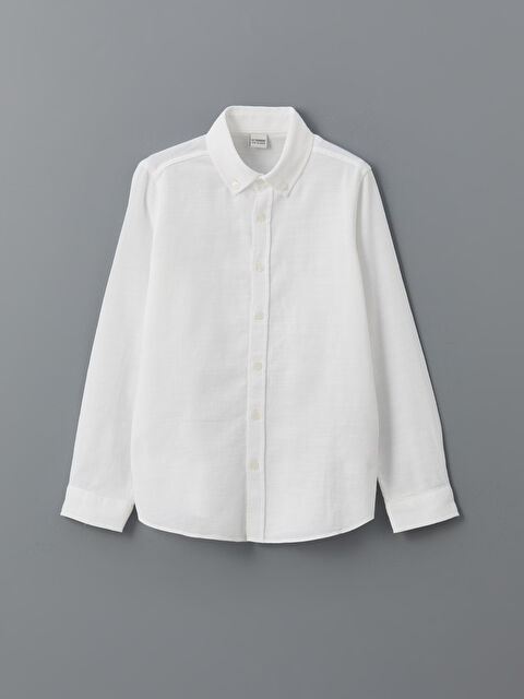 LCW Kids Uzun Kollu Dokulu Erkek Çocuk Gömlek - S58720Z4-Q6K