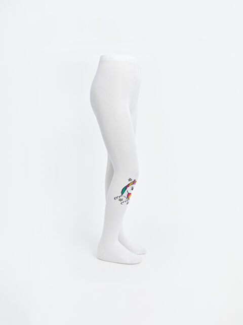 LCW Kids Desenli Kız Çocuk Külotlu Çorap - S58797Z4-JYX