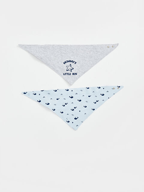 LCW baby Baskılı Erkek Bebek Mama Önlüğü 2'li