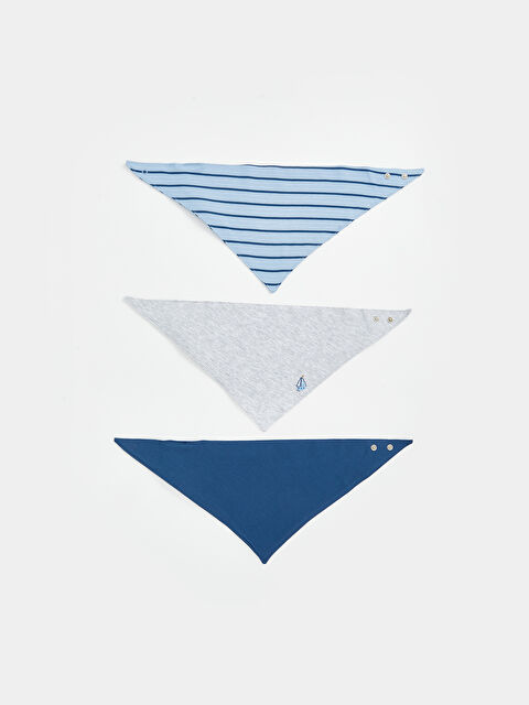 LCW baby Baskılı Erkek Bebek Mama Önlüğü 3'lü - S58855Z1-LEH