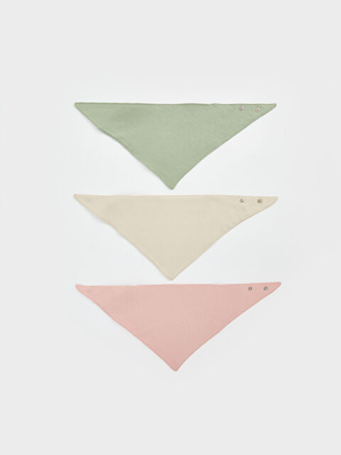 LCW baby Basic Kız Bebek Mama Önlüğü 3'lü - S58857Z1-VAW