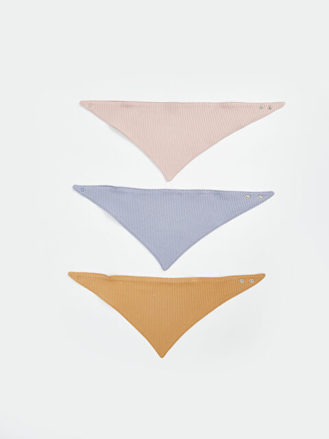 LCW baby Basic Kız Bebek Mama Önlüğü 3'lü - S58862Z1-YNG