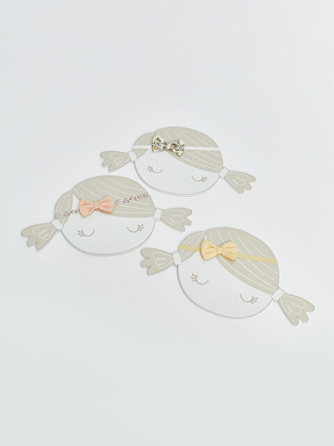 LCW baby Fiyonk Görünümlü Kız Bebek Saç Bandı 3'lü - S58874Z1-LRA