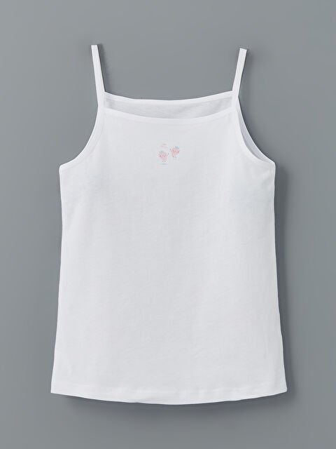 LCW Kids Kare Yaka Kız Çocuk Atlet - S58912Z4-Q6K