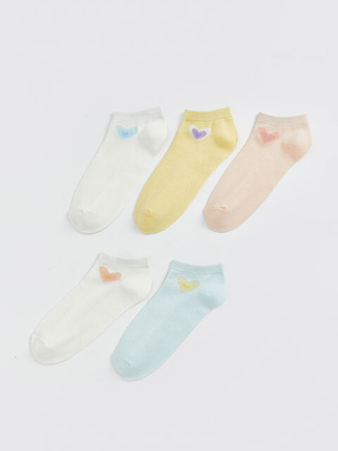 LCW DREAM Baskılı Kadın Patik Çorap 5'li - S58929Z8-QVX