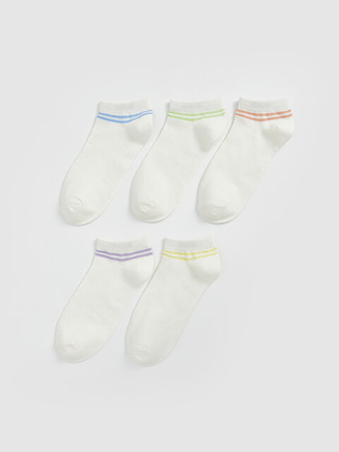 LCW DREAM Çizgili Kadın Patik Çorap 5'li - S58938Z8-FEW
