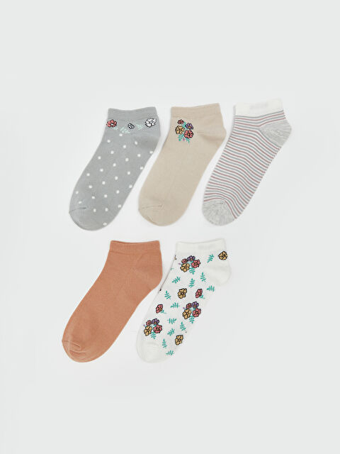 LCW DREAM Çiçekli Kadın Patik Çorap 5'li - S58947Z8-G5A