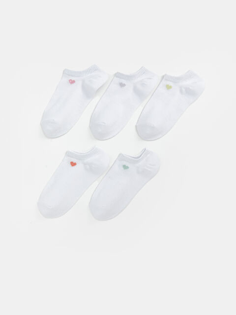 LCW DREAM Baskılı Kadın Sneaker Çorap 5'li - S58960Z8-FFB