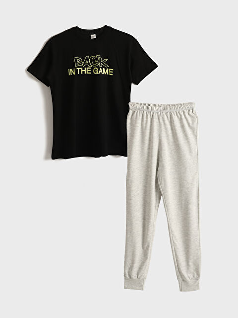 LCW DREAM Crew Neck Printed Boys' Pyjama Set - S59099Z4-CVL