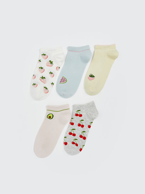 LCW DREAM Baskılı Kadın Patik Çorap 5'li - S59103Z8-FEM