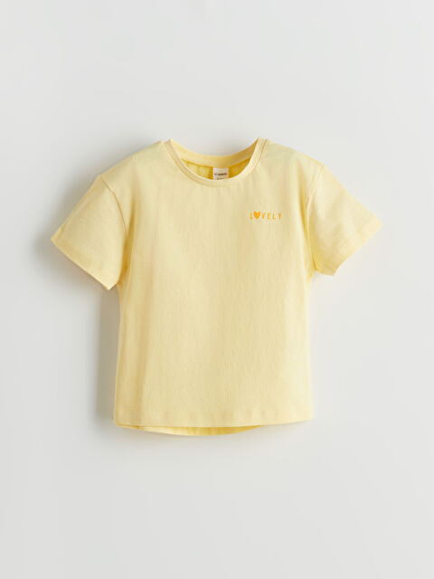 LCW Kids تيشيرت جيرسي مطبوع بياقة دائرية للبنات - S59117Z1-FQJ