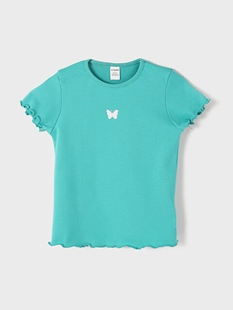 LCW Kids تيشيرت للبنات مطبوع برقبة دائرية - S59118Z1-DNS