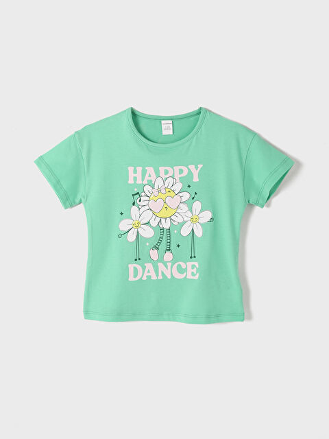 LCW Kids Crew Neck Printed Girls' T-Shirt - S59121Z1-G8U