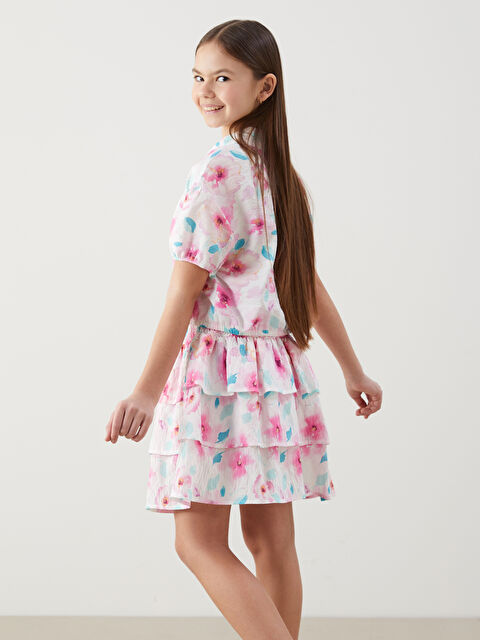 LCW Kids Beli Lastikli Çiçekli Kız Çocuk Etek - S59139Z4-LT4