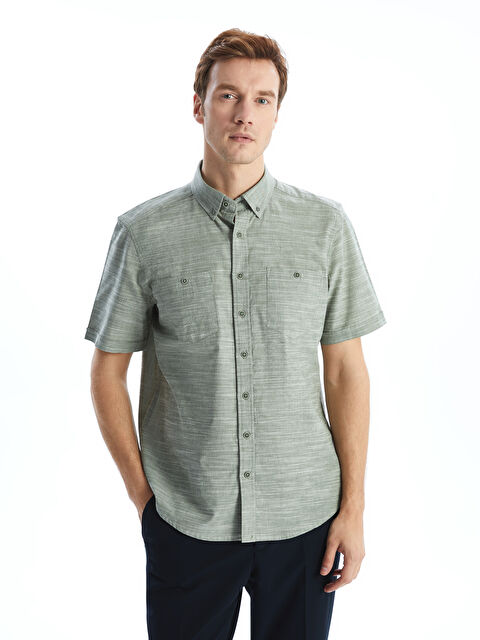 LCWAIKIKI Classic Regular Fit Short Sleeve Men's Shirt - S59145Z8-CT7