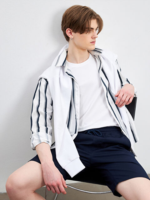 LCW Vision Regular Fit Long Sleeve Striped Men's Shirt - S59207Z8-LGS