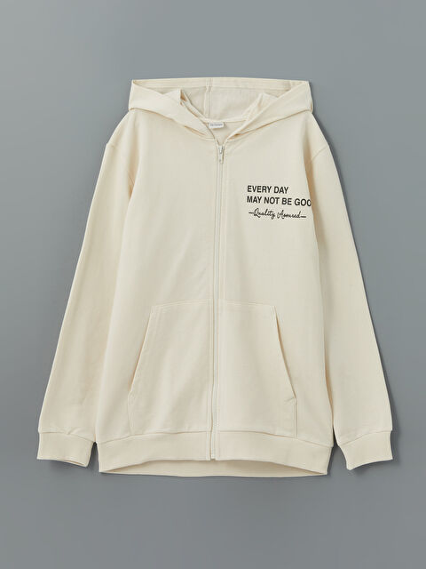 LCW Kids Kapüşonlu Erkek Çocuk Fermuarlı Sweatshirt - S59211Z4-FWM