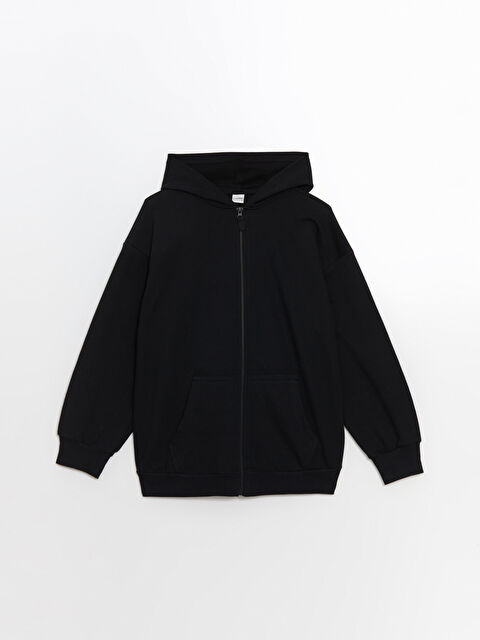 LCW Kids Kapüşonlu Kız Çocuk Fermuarlı Sweatshirt - S59235Z4-CVL