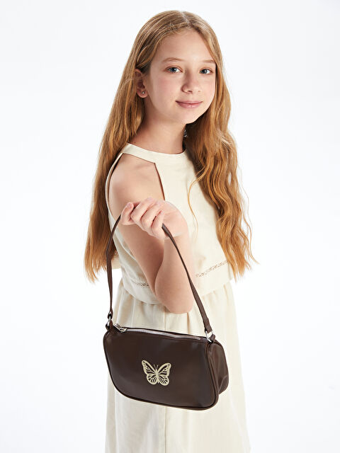 LCW ACCESSORIES Kelebek Baskılı Kız Çocuk Baget Çanta - S59311Z4-RHS