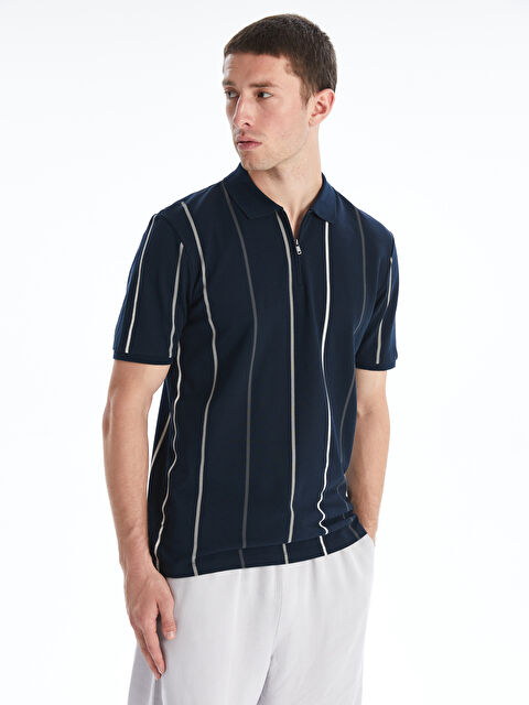 LCW Vision Polo Yaka Kısa Kollu Çizgili Pike Erkek Tişört - S59335Z8-RFH