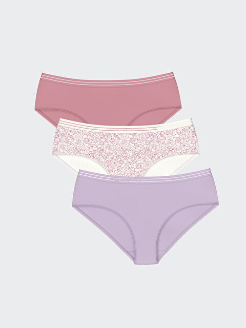 LCW DREAM Çiçekli Hipster Külot 3'lü - S59374Z8-LRA