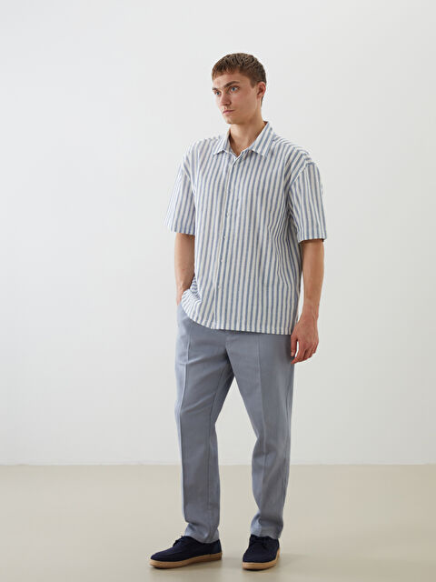 LCW Vision Standart Kalıp Keten Görünümlü Erkek Pileli Pantolon - S59401Z8-Z6N