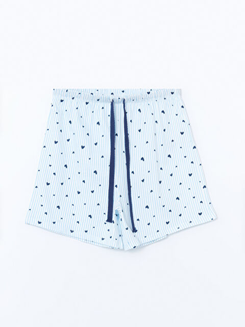 LCW DREAM Beli Lastikli Kalp Baskılı Kadın Şort Pijama Altı - S59403Z8-LEN