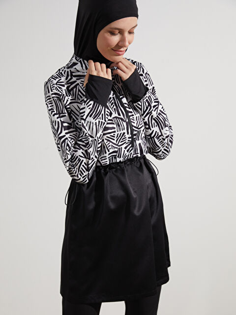 LCW DREAM Dik Yaka Desenli Kadın Tesettür Mayo Takımı - S59426Z8-LQJ