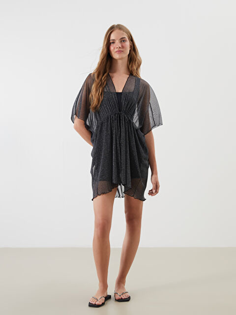 LCW DREAM Şal Yaka Parlak Görünümlü Kadın Kimono - S59449Z8-SLQ