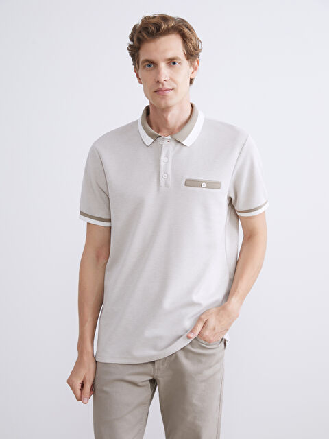 LCWAIKIKI Classic Polo Neck Short Sleeve Patterned Men's T-Shirt - S59471Z8-S2N