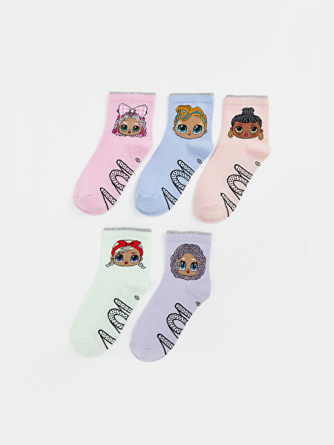 LCW Kids LOL Surprise OMG Lisanslı Kız Çocuk Soket Çorap 5'li - S59485Z4-GA5