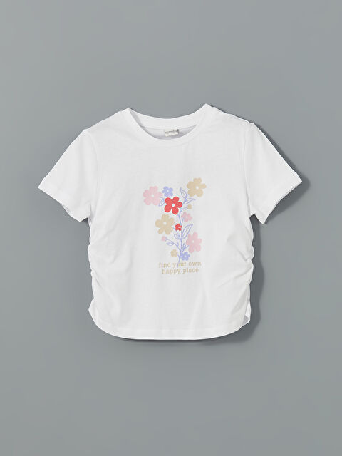 LCW Kids Crew Neck Floral Girls' T-Shirt - S59531Z4-Q6K