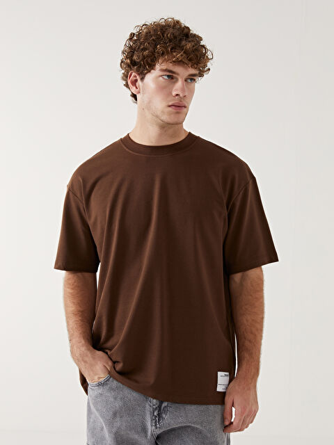 XSIDE T-shirt à Manches Courtes pour Hommes avec Col Rond