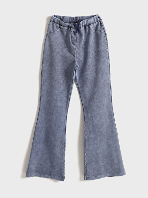 LCW Kids Elasticated Waist Flared Leg Girls' Leggings - S59697Z4-MS7